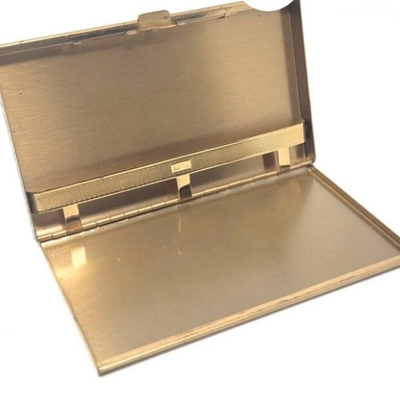 cigarette case purse Genuine Leather Case/Pouch Lighter Holder 123 Black adding an extra layer of functionality to this accessory Vintage 1950s Volupte Compact Purse